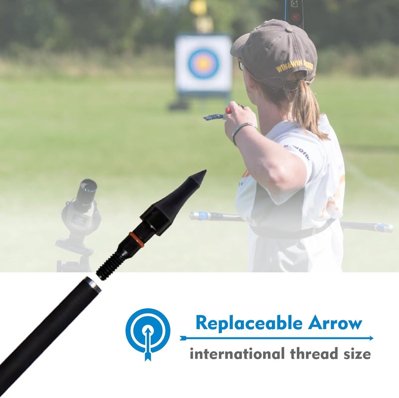 MOLFUJ 12pcs Archery Arrow Tips 100/125/150/200 Grain Field Tips 5/16 Inch Screw in Bullet Points , Archery Target Crossbow Practice Tip for Arrow Recurve Bow Compound Bow, Hunting Bow Arrow Target Practice - Image 4